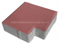 Adoquin Lanza 20x20x6 rojo